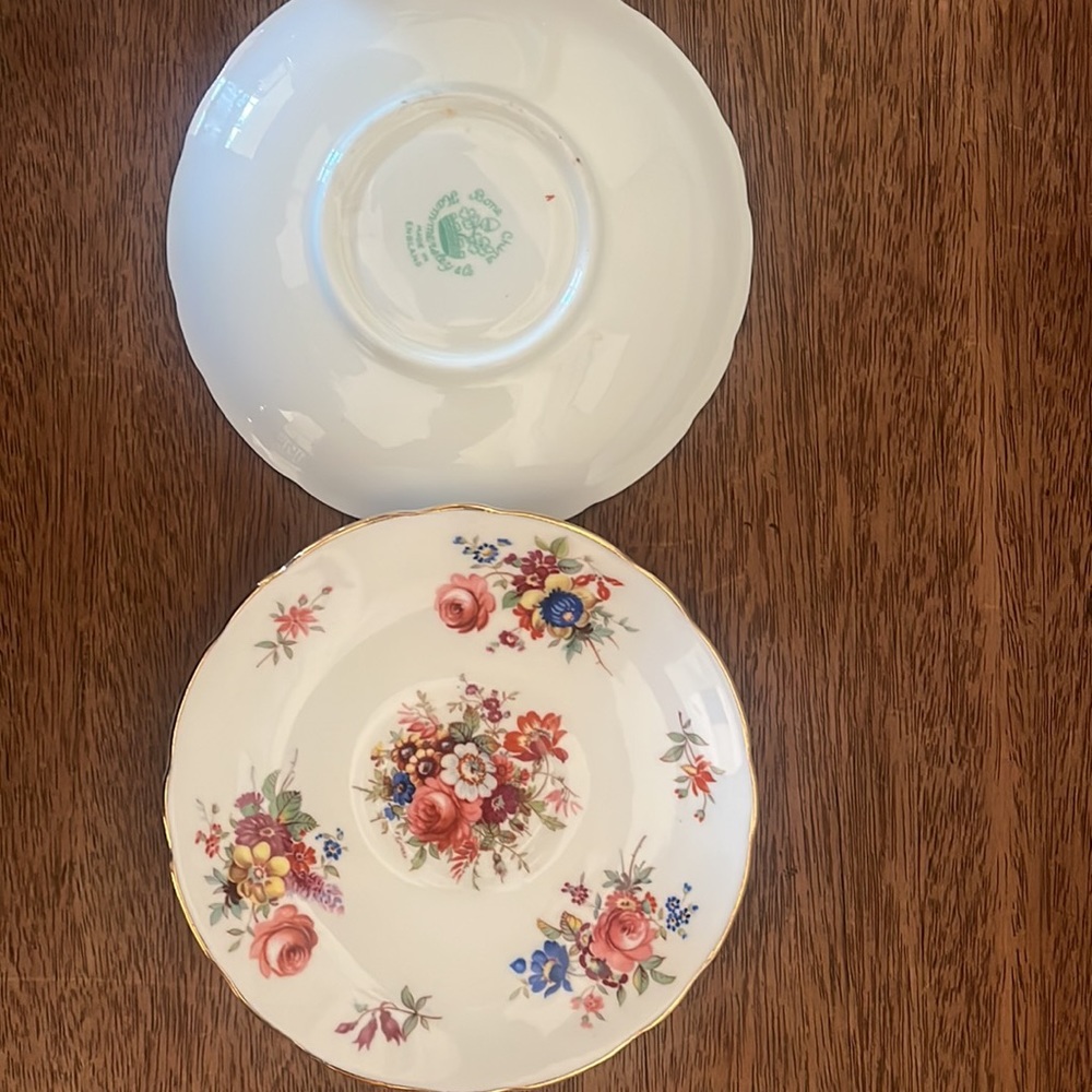 Hammersley bone china set of two Demitasse tea cup Cup and Saucer - Picture 7 of 8